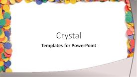  Presentation with confetti - PPT theme enhanced with colorful confetti frame background and a white colored foreground