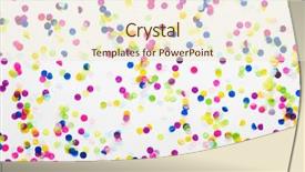  Presentation with confetti - PPT theme consisting of colorful confetti on white background background and a cream colored foreground