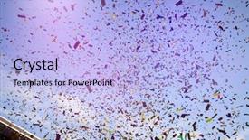  Presentation with football blue colors - Theme having soccer templates - colorful confetti over blue sky background and a light blue colored foreground