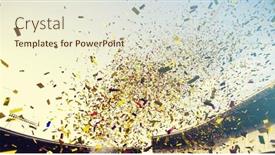  Presentation with confetti - Presentation theme consisting of colorful confetti background and a cream colored foreground