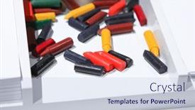  Presentation with crayons - Theme enhanced with colorful-crayons-for-kids background and a lemonade colored foreground