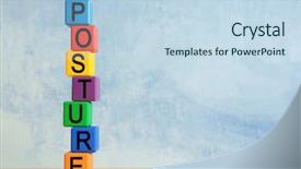  Presentation with posture - Amazing presentation theme having colorful cubes with word backdrop and a  colored foreground