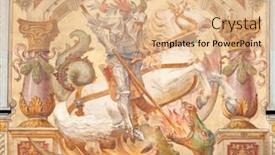  Presentation with colorful flower - Beautiful PPT theme featuring colorful-dahlia-flower-with-morning backdrop and a coral colored foreground