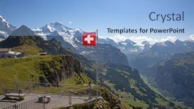  Presentation with flower border colorful made - PPT theme with colorful-dahlia-flower-with-morning background and a light blue colored foreground