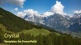  Presentation with colorful flower - PPT theme enhanced with colorful-dahlia-flower-with-morning background and a tawny brown colored foreground