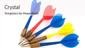  Presentation with goal - Theme enhanced with colorful darts arrows background and a white colored foreground