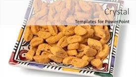  Presentation with cookies - PPT layouts consisting of colorful-decorated-bowl-with-miniature background and a white colored foreground