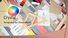  Presentation with triangle - Theme consisting of colorful desk with triangle background and a lemonade colored foreground