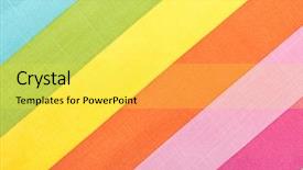  Presentation with diagonal colors - PPT theme consisting of colorful diagonal stripes fabric texture background and a yellow colored foreground