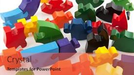  Presentation with puzzle - Slide deck consisting of colorful-difficult-jig-saw-puzzle background and a red colored foreground