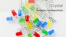  Presentation with diodes - Presentation consisting of colorful diodes closeup - electronic component background and a soft green colored foreground