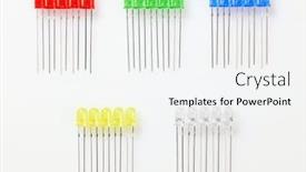  Presentation with diodes - Presentation theme featuring colorful diodes closeup - electronic component background and a white colored foreground