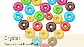  Presentation with heart shape from natural tree - Amazing slide deck having colorful-donuts-heart-shape-isolated backdrop and a blonde colored foreground