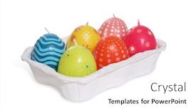  Presentation with candle - Colorful theme enhanced with colorful-easter-candle-eggs backdrop and a white colored foreground