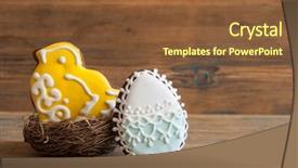  Presentation with cookies - Cool new presentation theme with colorful easter cookies in nest backdrop and a  colored foreground