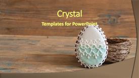  Presentation with serial killer colorful 3d teeth - Presentation featuring colorful easter cookies in nest background and a  colored foreground