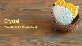  Presentation with cookies - Beautiful presentation theme featuring colorful easter cookies in nest backdrop and a  colored foreground