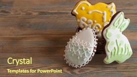  Presentation with serial killer colorful 3d - Colorful presentation theme enhanced with colorful easter cookies in nest backdrop and a  colored foreground