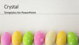  Presentation with frame - Slide set consisting of colorful easter eggs frame background background and a  colored foreground