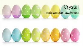  Presentation with pastel - PPT layouts enhanced with colorful easter eggs isolated background and a blonde colored foreground