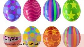  Presentation with easter - Audience pleasing PPT theme consisting of colorful easter eggs isolated backdrop and a red colored foreground