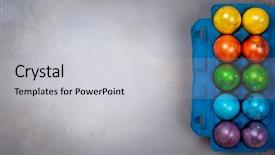  Presentation with easter - Cool new presentation with colorful easter eggs on grey backdrop and a  colored foreground