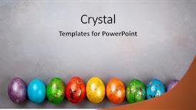  Presentation with blue orange - Cool new PPT layouts with colorful easter eggs on grey backdrop and a  colored foreground
