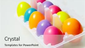  Presentation with christian easter - Beautiful slides featuring colorful easter eggs placed backdrop and a  colored foreground