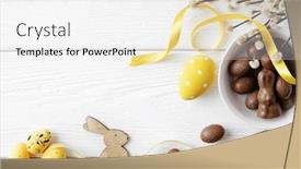  Presentation with easter - Theme enhanced with colorful-easter-eggs-spring-background background and a white colored foreground