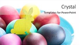  Presentation with colorful celebration - Amazing PPT theme having colorful easter eggs backdrop and a white colored foreground