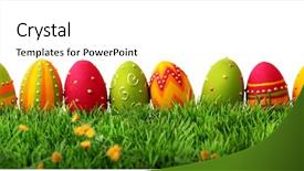  Presentation with easter - Audience pleasing presentation theme consisting of colorful easter eggs backdrop and a white colored foreground