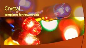  Presentation with light bulbs - Theme featuring colorful electric light bulbs close background and a tawny brown colored foreground