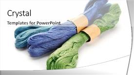  Presentation with embroidery - Beautiful slides featuring colorful embroidery threads on white backdrop and a white colored foreground