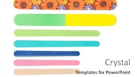  Presentation with files - Cool new PPT layouts with colorful emery board set - isolated files on white background backdrop and a white colored foreground