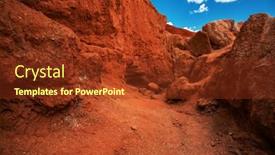  Presentation with mars - PPT theme consisting of colorful-eroded-landform-of-altai background and a tawny brown colored foreground