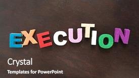  Presentation with colorful - Colorful slide set enhanced with colorful execution word backdrop and a tawny brown colored foreground