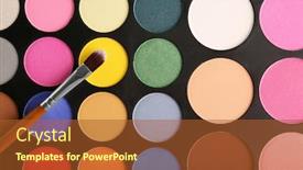  Presentation with colorful eye - Cool new presentation with colorful-eye-shadow-palette backdrop and a red colored foreground