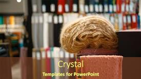  Presentation with colorful fabric - PPT layouts enhanced with colorful-fabric-closeup-textile-store background and a tawny brown colored foreground