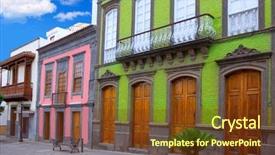  Presentation with colorful mardi gras - Amazing theme having colorful facades in canary island backdrop and a tawny brown colored foreground