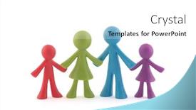  Presentation with clipping - Audience pleasing slide deck consisting of colorful-family-figurines-on-white backdrop and a white colored foreground