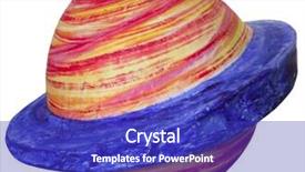  Presentation with space universe - Audience pleasing presentation design consisting of colorful fantasy space handmade planet backdrop and a royal blue colored foreground