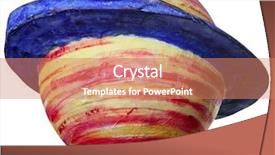  Presentation with space universe - Slide deck consisting of colorful fantasy space handmade planet background and a coral colored foreground