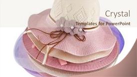  Presentation with summer - PPT layouts with colorful-fashion-summer-hats-style background and a lemonade colored foreground