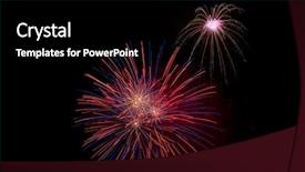  Presentation with colorful celebration - Presentation theme with colorful festive fireworks display making background and a black colored foreground
