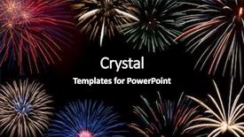  Presentation with colorful celebration - Beautiful theme featuring colorful festive fireworks display making backdrop and a black colored foreground