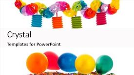  Presentation with supply chain - Audience pleasing slide deck consisting of colorful festive paper chain backdrop and a sky blue colored foreground