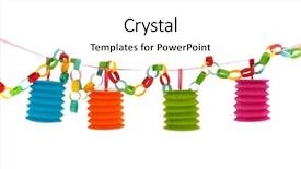  Presentation with supply chain - Beautiful slide deck featuring colorful festive paper chain backdrop and a white colored foreground