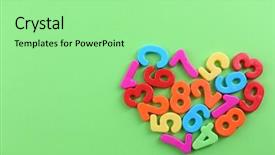  Presentation with colorful green corn field - Cool new theme with colorful figures in heart shape backdrop and a mint green colored foreground