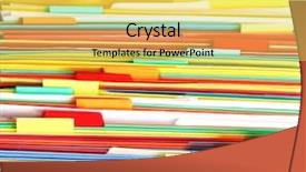  Presentation with file drawer - Slide deck enhanced with colorful file folder background and a yellow colored foreground