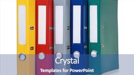  Presentation with colorful - Presentation with colorful file folders isolated background and a ocean colored foreground